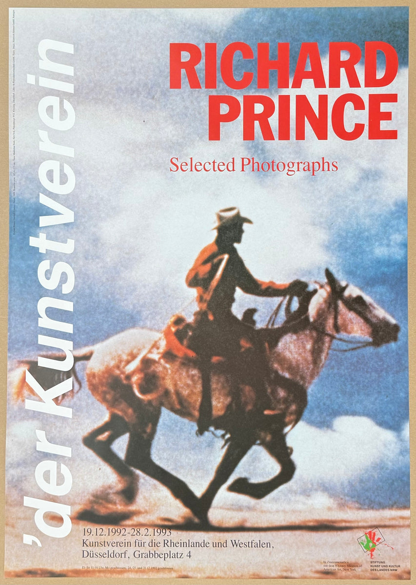 Richard Prince exhibition poster - Selected Photographs - Cowboy