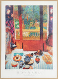 Pierre Bonnard exhibition poster - The breakfast room - still life - window - museum artist - art print - 1992