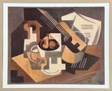 Juan Gris exhibition poster - Still life - Guitar on a table - museum artist - art print