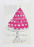 Andy Warhol exhibition poster - Pink Cake - Wild Rashberries - restaurant - kitchen - pop-art - museum artist - art print - 2016