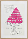 Andy Warhol exhibition poster - Pink Cake - Wild Rashberries - restaurant - kitchen - pop-art - museum artist - art print - 2016