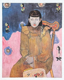 Paul Gauguin exhibition poster - Portrait of a young girl - museum artist - art print
