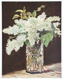 Édouard Manet exhibition poster - White lilacs in a glass vase - museum artist - art print