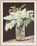 Édouard Manet exhibition poster - White lilacs in a glass vase - museum artist - art print