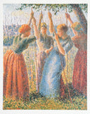 Camille Pissarro exhibition poster - Women planting pea sticks - impressionism - museum artist - art print