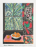 Henri Matisse exhibition poster - Interior with Egyptian Curtain - art print