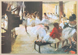 Edgar Degas exhibition poster - Ecole de Danse - ballet - class room - art print