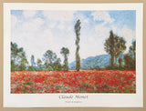 Claude Monet exhibition poster - Field with Poppies - flowers - impressionist - romantic - museum artist - art print