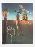 Salvador Dali exhibition poster - Femme a Tete de Roses - surrealist - museum artist - art print