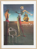 Salvador Dali exhibition poster - Femme a Tete de Roses - surrealist - museum artist - art print