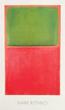 Mark Rothko exhibition poster - Untitled - Green red and orange - American artist - art print - 1998