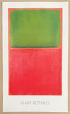 Mark Rothko exhibition poster - Untitled - Green red and orange - American artist - art print - 1998