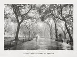 Henri Silberman exhibition poster - Poet's Walk - New York City - Central Park - black white photography - art print