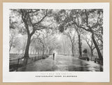 Henri Silberman exhibition poster - Poet's Walk - New York City - Central Park - black white photography - art print