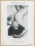 Gunter Blum exhibition poster - Angel - nude - gallery Im Weldeturm - vogue - art print - sexy - black white photography