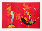 Kandinsky exhibition poster - Mit und Gegen - red - museum artist - art print - 1999