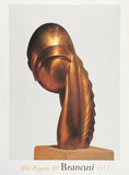 Constantin Brancusi exhibition poster - Mlle Pogany III - Sculpture - Modernism - museum artist - art print - 1995