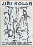 Jiri Kolar exhibition poster - untitled - Czech museum artist - very early art print - 1969