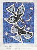 Georges Braque exhibition poster - Deux Oiseaux - museum artist - art print - blue bird - pigeon - Les Fauves
