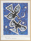 Georges Braque exhibition poster - Deux Oiseaux - museum artist - art print - blue bird - pigeon - Les Fauves