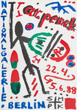 A.R. Penck exhibition poster - National Galerie Berlin - art print - German artist - 1988