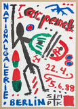 A.R. Penck exhibition poster - National Galerie Berlin - art print - German artist - 1988