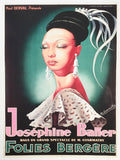 Josephine Baker exhibition poster - Folies Bergere - cabaret - revue - woman dancing - Paris - France - art print - reproduction