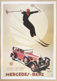 Mercedes Benz exhibition poster - auto - garage - car race - quality reproduction - art print