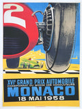 Grand Prix poster - Formula 1 - Monaco - car race - reproduction - very decorative art print