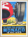 Grand Prix poster - Formula 1 - Monaco - car race - reproduction - very decorative art print
