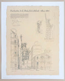 Construction of the Statue of Liberty exhibition poster - New York - architecture - landmark - art print - architect