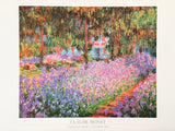 Claude Monet exhibition poster - Jardin de Monet Giverny - impressionist - romantic - museum artist - art print - 1989