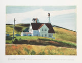 Edward Hopper exhibition poster - Hill and Houses - Cape Elizabeth - museum artist - art print