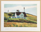 Edward Hopper exhibition poster - Hill and Houses - Cape Elizabeth - museum artist - art print
