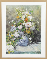 Pierre Auguste Renoir exhibition poster - Large vase with flowers - still life - museum artist - art print