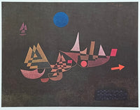 Paul Klee exhibition poster - Departure of the Ships - museum artist - art print