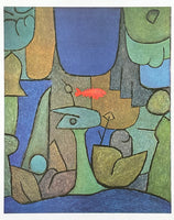 Paul Klee exhibition poster - Underwater garden - museum artist - art print - excellent