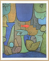 Paul Klee exhibition poster - Underwater garden - museum artist - art print - excellent