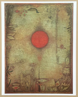 Paul Klee exhibition poster - Ad Marginem - red sun  - museum artist - art print - excellent