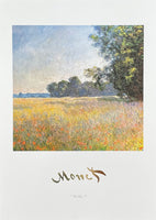 Claude Monet exhibition poster - Oat Fields - Giverny - impressionist - romantic - museum artist - art print