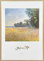 Claude Monet exhibition poster - Oat Fields - Giverny - impressionist - romantic - museum artist - art print