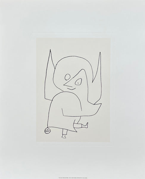 Paul Klee exhibition poster - Schellen-Engel - Angel - museum artist - art print - excellent - silkscreen paper - 1992