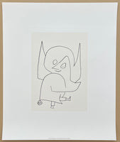 Paul Klee exhibition poster - Schellen-Engel - Angel - museum artist - art print - excellent - silkscreen paper - 1992