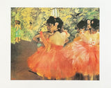 Edgar Degas exhibition poster - Ballerina in rosa - pink - museum artist - art print - ballet dancing - class room