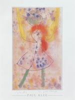Paul Klee exhibition poster - Mit grünen Strümpfen - with green stockings - girl - woman - museum artist - art print