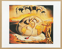 Salvador Dali exhibition poster - Geopoliticus - surrealism - museum artist - art print - 2004