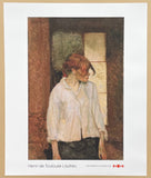 Henri De Toulouse-Lautrec exhibition poster - At Montrouge, Rosa la Rouge - The Barnes Foundation - museum artist  art print - impressionist