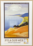 Pyla-Sur-Mer - La Grande Dune - France - French Tourism - Travel - Advertisement - decorative art print - exhibition poster - reproduction