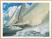 Guilaume Plisson exhibition poster - Sailing yacht - Nioulargue - vessel - ocean - sea - regatta - art print - photography - offset litho