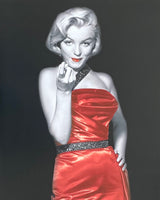 Lady in Red exhibition poster - Portrait - red dress - hollywood - movie star - celebrity - art print